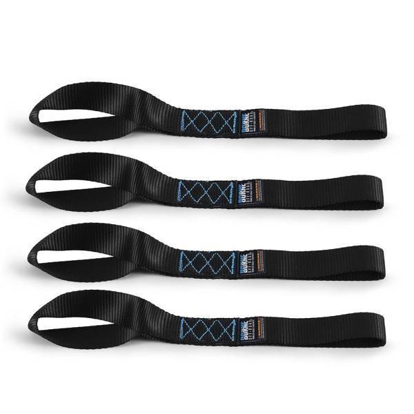 Mishimoto - Mishimoto Borne Off-Road Soft Loop Tie-Down Straps, Black - BNRTC-SLP-4BK