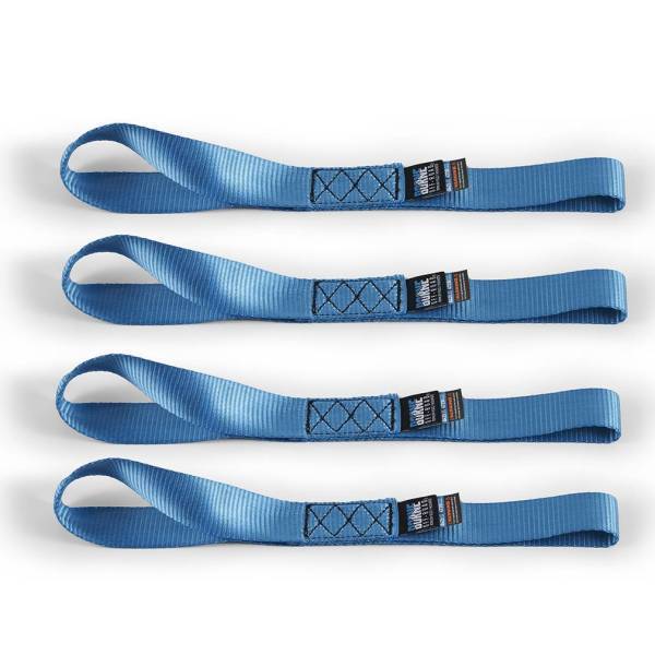 Mishimoto - Mishimoto Borne Off-Road Soft Loop Tie-Down Straps, Blue - BNRTC-SLP-4BL