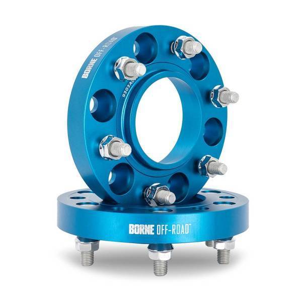 Mishimoto - Mishimoto Wheel Spacers, 6X139.7, 93.1mm Center Bore, M12 X 1.5, 1.00-in Thick, Blue - BNWS-001-250BL