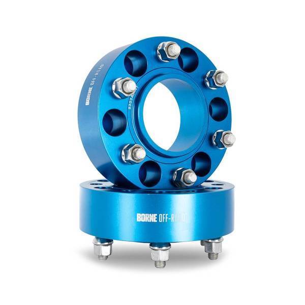 Mishimoto - Mishimoto Wheel Spacers, 6X139.7, 93.1mm Center Bore, M12 X 1.5, 1.40-in Thick, Blue - BNWS-001-350BL