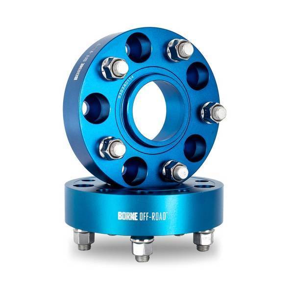 Mishimoto - Mishimoto Wheel Spacers, 5X127, 71.6mm Center Bore, M14 X 1.5, 1.20-in Thick, Blue - BNWS-003-300BL