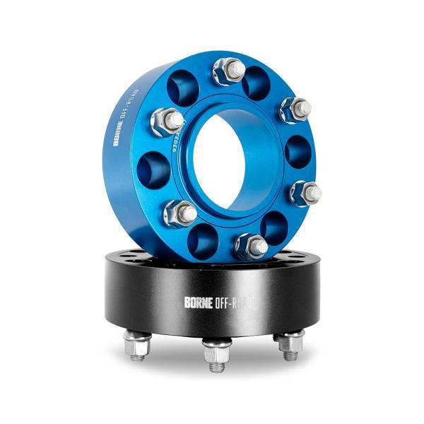 Mishimoto - Mishimoto Wheel Spacers, 6X139.7, 106mm Center Bore, M12 X 1.5, 1.00-in Thick, Blue - BNWS-004-250BL