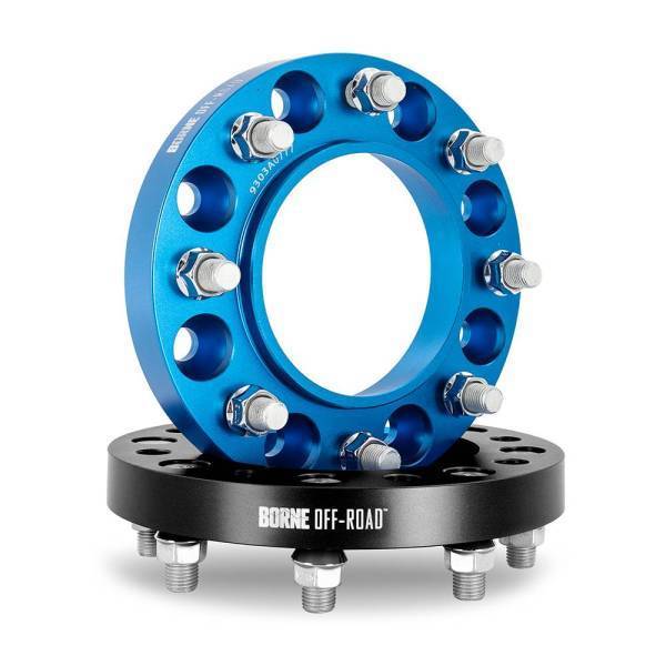 Mishimoto - Mishimoto Wheel Spacers, 8X165.1, 121.3mm Center Bore, M14 X 1.5, 25mm Thick, Blue - BNWS-006-250BL