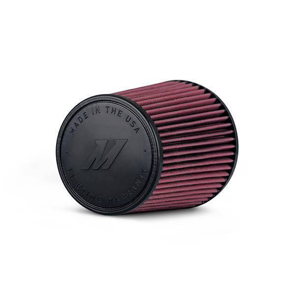 Mishimoto - Mishimoto Mishimoto Performance Air Filter, 3.5in Inlet, 8in Filter Length, Red - MMAF-3508