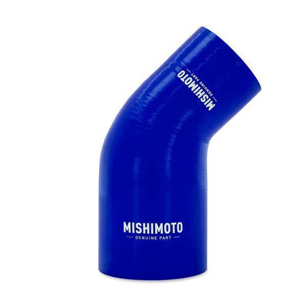 Mishimoto - Mishimoto Mishimoto 45-Degree Silicone Transition Coupler, 2.25-in to 3.00-in, Blue - MMCP-R45-22530BL