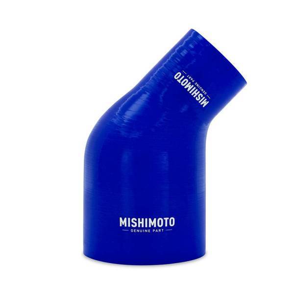 Mishimoto - Mishimoto Mishimoto 45-Degree Silicone Transition Coupler, 2.50-in to 4.00-in, Blue - MMCP-R45-2540BL