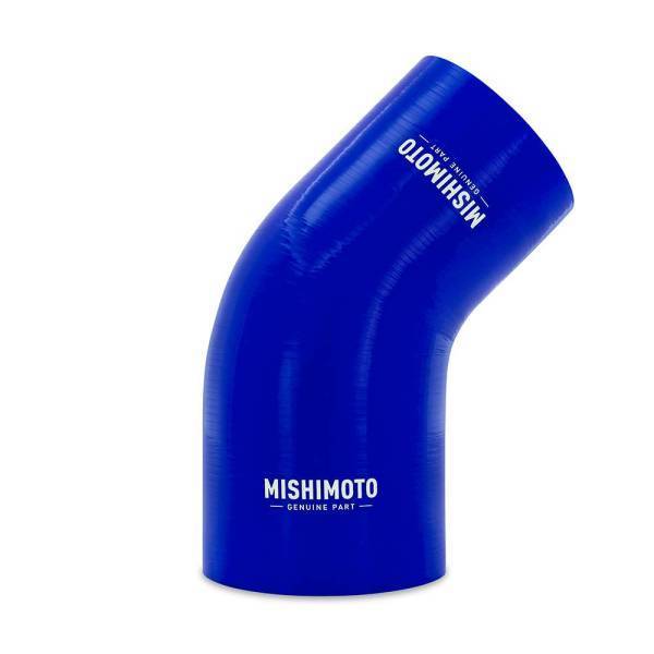 Mishimoto - Mishimoto Mishimoto 45-Degree Silicone Transition Coupler, 3.00-in to 3.75-in, Blue - MMCP-R45-30375BL