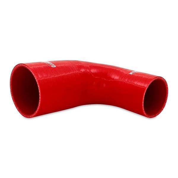 Mishimoto - Mishimoto Mishimoto 90-Degree Silicone Transition Coupler, 2.50-in to 3.50-in, Red - MMCP-R90-2535RD
