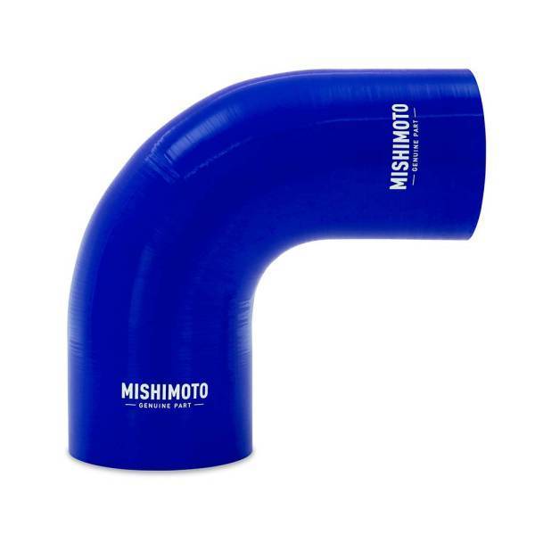 Mishimoto - Mishimoto Mishimoto 90-Degree Silicone Transition Coupler, 3.00-in to 4.00-in, Blue - MMCP-R90-3040BL