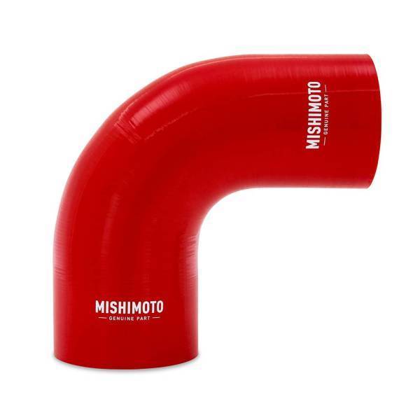 Mishimoto - Mishimoto Mishimoto 90-Degree Silicone Transition Coupler, 3.00-in to 4.00-in, Red - MMCP-R90-3040RD