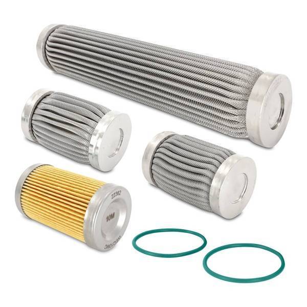 Mishimoto - Mishimoto High-Flow Fuel Filter Replacement Inserts, 200mm, 10-Micron Stainless Steel - MMFF-RPHF-S010