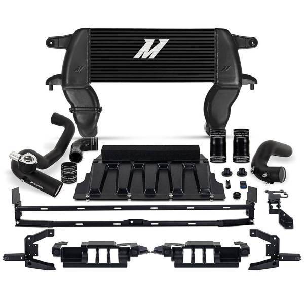 Mishimoto - Mishimoto High-mount Intercooler Kit, 2021+ Ford Bronco 2.3L, Black Core, Black Pipes - MMINT-BR23-21HKBKBK