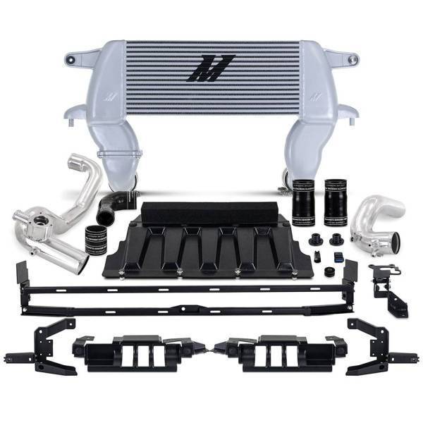 Mishimoto - Mishimoto High-mount Intercooler Kit, 2021+ Ford Bronco 2.3L, Silver Core, Polished Pipes - MMINT-BR23-21HKSLP