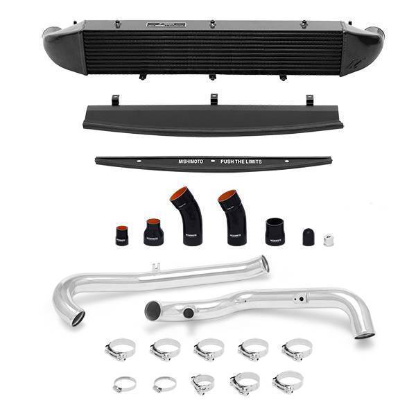 Mishimoto - Mishimoto Ford Fiesta ST Intercooler Kit, 2014-2019 Polished Pipes, Black Cooler - MMINT-FIST-14KPBK