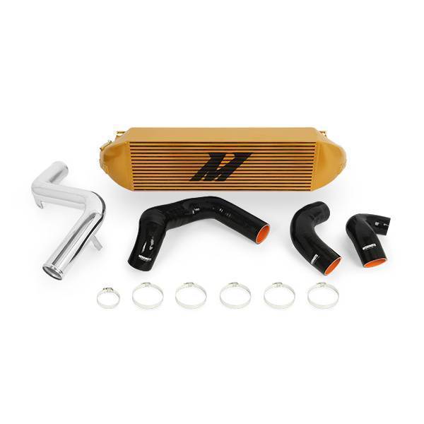 Mishimoto - Mishimoto Ford Focus ST Intercooler Kit, 2013-2018, Gold Cooler, Polished Pipes - MMINT-FOST-13KPGD