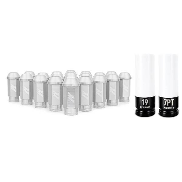 Mishimoto - Mishimoto Mishimoto Aluminum Locking Lug Nuts 1/2 X 20, 23pc Set, Silver - MMLG-1220-23LSL