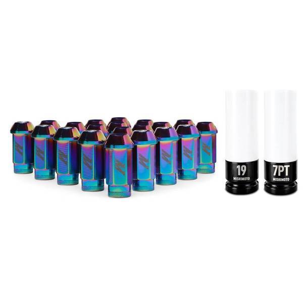 Mishimoto - Mishimoto Mishimoto Aluminum Locking Lug Nuts M12x1.25, 20pc Set, Neo Chrome - MMLG-125-20LNC