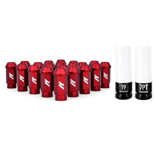 Mishimoto - Mishimoto Mishimoto Aluminum Locking Lug Nuts M12x1.5, 20pc Set, Red - MMLG-15-20LRD