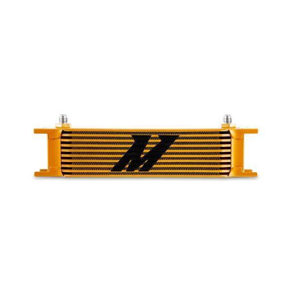 Mishimoto - Mishimoto Universal 10-Row Oil Cooler, -6AN, Gold - MMOC-10-6GD