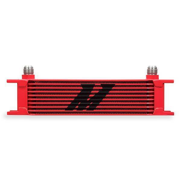 Mishimoto - Mishimoto Universal 10-Row Oil Cooler, Red - MMOC-10RD