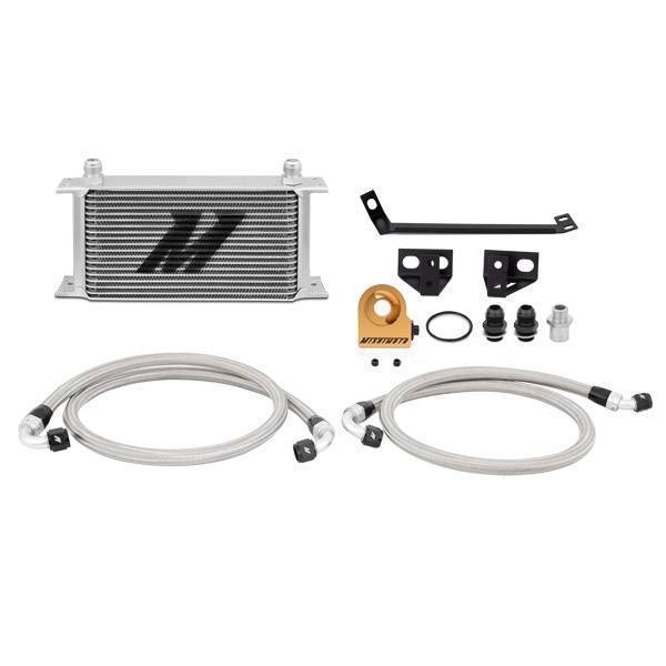 Mishimoto - Mishimoto Ford Mustang EcoBoost Thermostatic Oil Cooler Kit, 2015-2017, Silver - MMOC-MUS4-15T