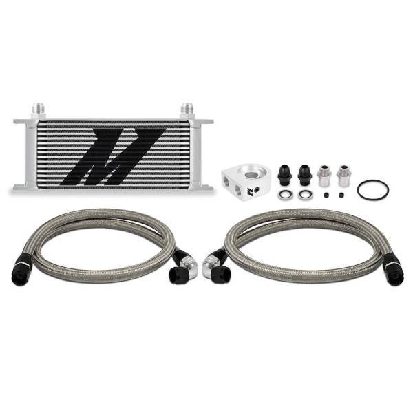 Mishimoto - Mishimoto Universal Oil Cooler Kit, 16-Row, Silver - MMOC-U16SL