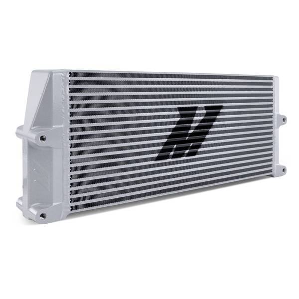 Mishimoto - Mishimoto Heavy-Duty Bar and Plate Oil Cooler, 17in Core, Same-Side Outlets, Silver - MMOC-SSO-17SL