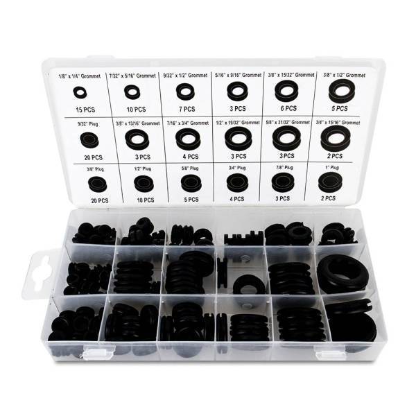 Mishimoto - Mishimoto 125-Piece Rubber Grommet/Plug Assortment - MMTL-GROM-125