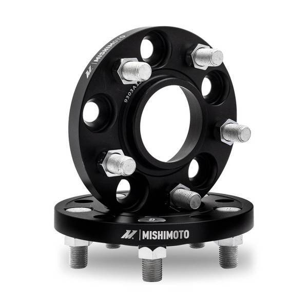 Mishimoto - Mishimoto Wheel Spacers, 5X114.3, 70.5mm Center Bore, M14 X 1.5, 0.60-in Thick, Black - MMWS-001-150BK