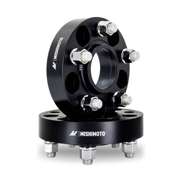 Mishimoto - Mishimoto Wheel Spacers, 5X114.3, 70.5mm Center Bore, M14 X 1.5, 1.00-in Thick, Black - MMWS-001-250BK