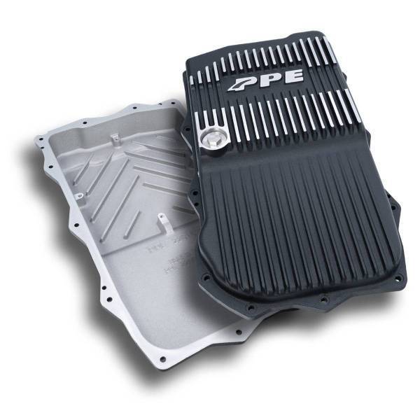 PPE Diesel - PPE Diesel 2018-2022 Jeep Wrangler JL/JT w/ 850RE Transmission Heavy-Duty Cast Aluminum Transmission Pan Brushed - 228153510