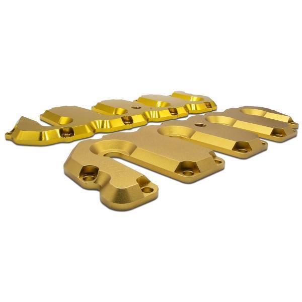 PPE Diesel - PPE Diesel Valve Cover Kit Gold Matte No Pillars 2004.5-2010 6.6L Duramax - 118021423