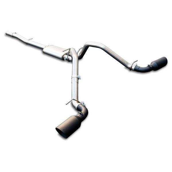 PPE Diesel - PPE Diesel Exhaust Cat Back 2.5 Inch w/Dual Tips Raw/Blk GM 4.3L 5.3L 2014-2018 2019 Classic Body - 117040020