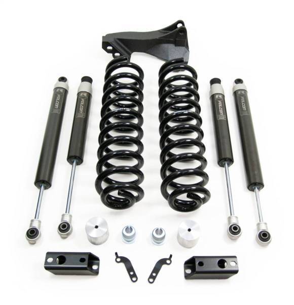 Ready Lift - ReadyLift Coil Spring Leveling Kit 2.5 In. Coil Spring Front Lift w/Falcon 1.1 Monotube Front/Rear Shocks Front Track Bar Bracket - 46-27240