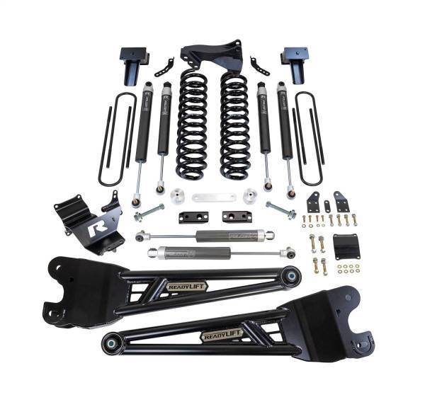 ReadyLift - ReadyLift Big Lift Kit w/Shocks 4 in. Coil Spring Lift w/Falcon 1.1 Monotube Shocks Front/Rear Radius Arms Dual Steering Stabilizer Front Track Bar - 49-23421