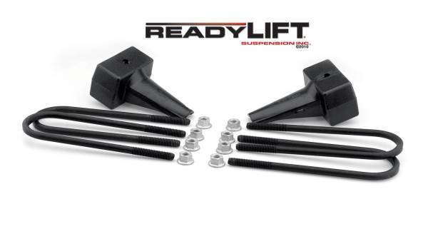 Ready Lift - ReadyLift Rear Block Kit 4 in. Tapered Blocks Incl. U-Bolts All Required Hardware For Use w/1 Pc. Drive Shaft - 66-2094