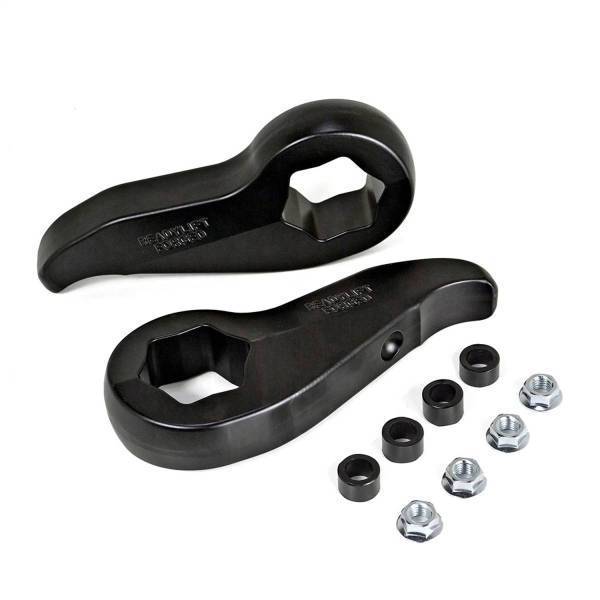 Ready Lift - ReadyLift Front Leveling Kit 2.25 in. Lift w/Forged Torsion Keys/Shock Extensions/All Hardware Black Finish Allows Up To 33 in. Tire - 66-3011