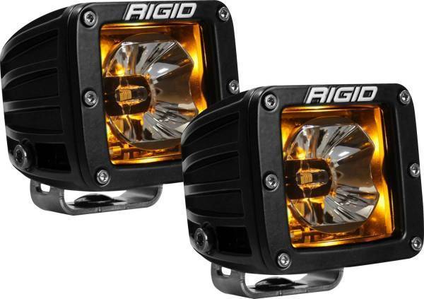 Rigid Industries - Rigid Industries RIGID Radiance Pod With Amber Backlight Surface Mount Black Housing Pair - 20204