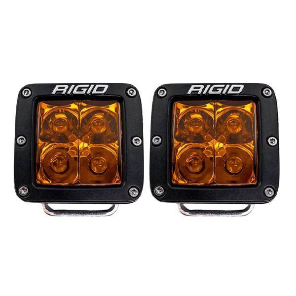 Rigid Industries - Rigid Industries D-Series Spot with Amber PRO Lens Pair - 20252