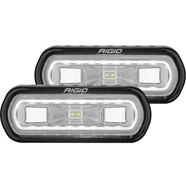 Rigid Industries - Rigid Industries SR-L SERIES OFF-ROAD SPREADER POD 3 WIRE SURFACE MOUNT WITH WHITE HALO PAIR - 53120