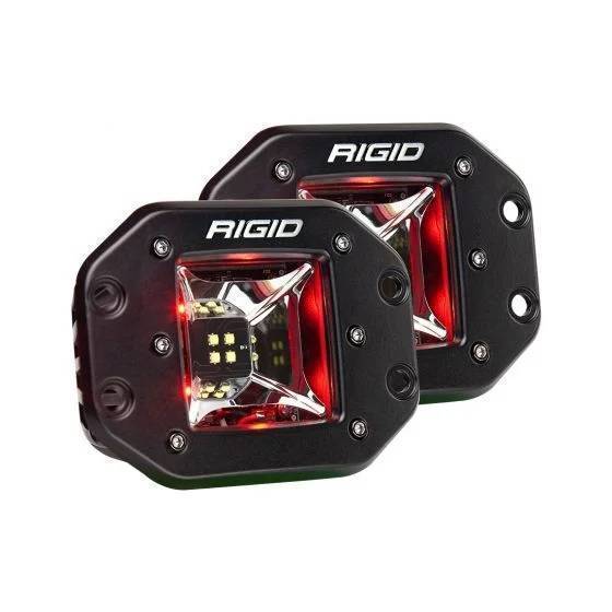 Rigid Industries - Rigid Industries RADIANCE SCENE RED BACKLIGHT FLUSH MOUNT PAIR - 68212