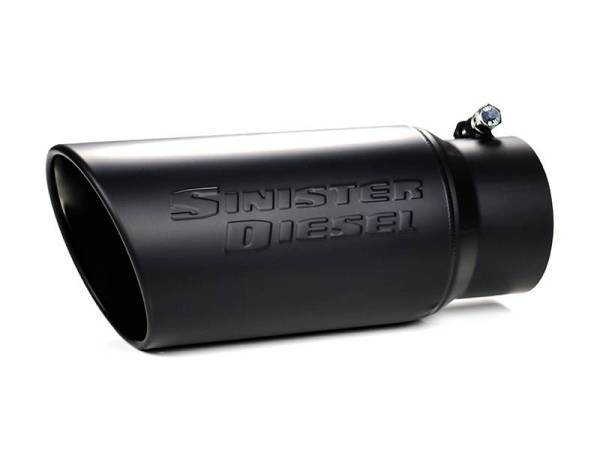 Sinister Diesel - Sinister Diesel Universal Black Ceramic Coated Stainless Steel Exhaust Tip (4in to 5in) - SD-4-5-BLK