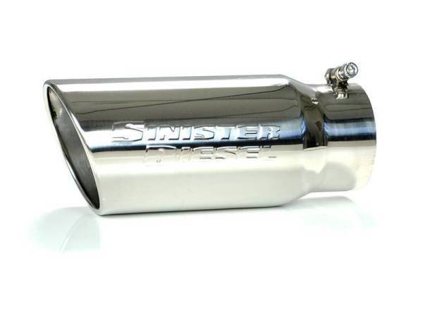 Sinister Diesel - Sinister Diesel Universal Polished 304 Stainless Steel Exhaust Tip (4in to 5in) - SD-4-5-POL
