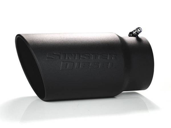 Sinister Diesel - Sinister Diesel Universal Black Ceramic Coated Stainless Steel Exhaust Tip (5in to 6in) - SD-5-6-BLK