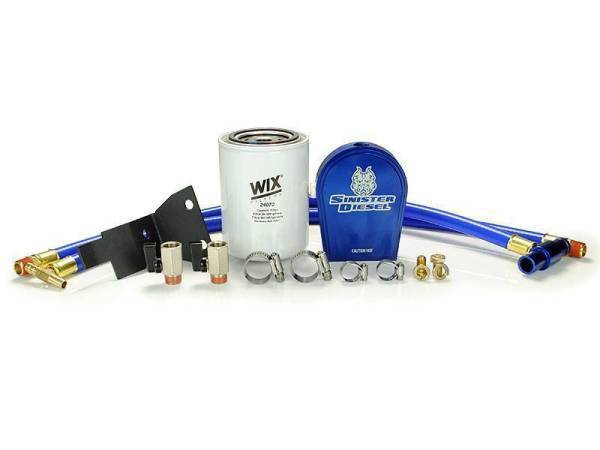 Sinister Diesel - Sinister Diesel 03-07 Ford 6.0L Ford Powerstroke Coolant Filtration System w/ Wix Filter - SD-COOLFIL-6.0-W