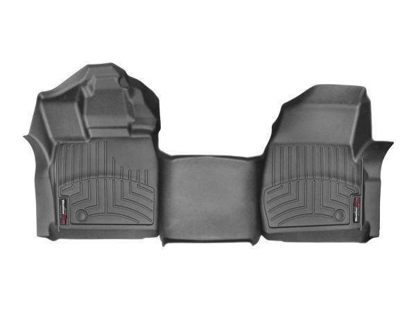 Weathertech - Weathertech FloorLiner™ DigitalFit® Black Front Over-The-Hump Fits Vehicles w/Front Row Bench Seating Not Equipped w/Center Console Or Floor Mounted Shifter - 446981V