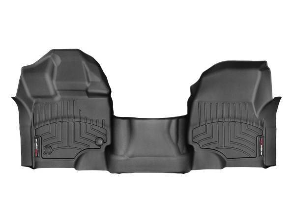 Weathertech - Weathertech FloorLiner™ DigitalFit® Black Front Over The Hump Front Row Bench Seats - 447931