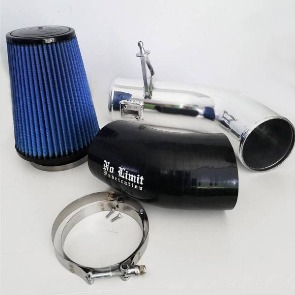 No Limit Fabrication - No Limit Fabrication 6.7 Cold Air Intake Polished Oiled Filter 2017-Present - 67CAIPO17