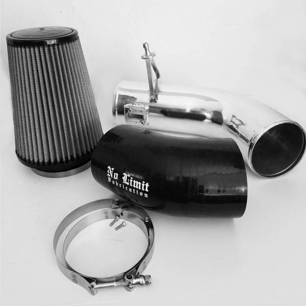 No Limit Fabrication - No Limit Fabrication 6.7 Cold Air Intake Polished Dry Filter 2017-Present - 67CAIPD17