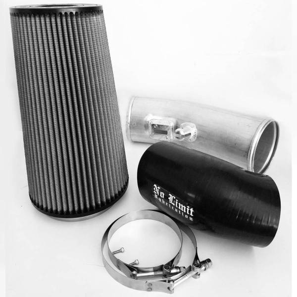 No Limit Fabrication - No Limit Fabrication 6.7 Cold Air Intake 11-16 Ford Super Duty Power Stroke Raw Dry Filter Stage 1 - 67CAIRD1
